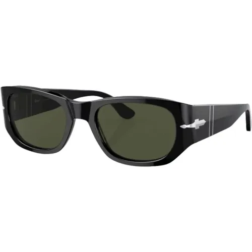 Oval Sunglasses Grey/Green Gv001 Style , unisex, Sizes: 52 MM - Persol - Modalova