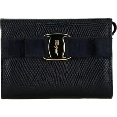 Pre-owned Clutches, female, , Size: ONE SIZE Pre-owned Leather pouches - Salvatore Ferragamo Pre-owned - Modalova