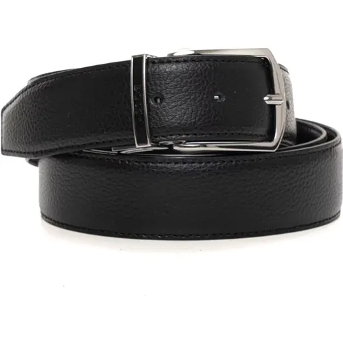 Adjustable Reversible Leather Belt with Logo Buckle , male, Sizes: ONE SIZE - Boss - Modalova