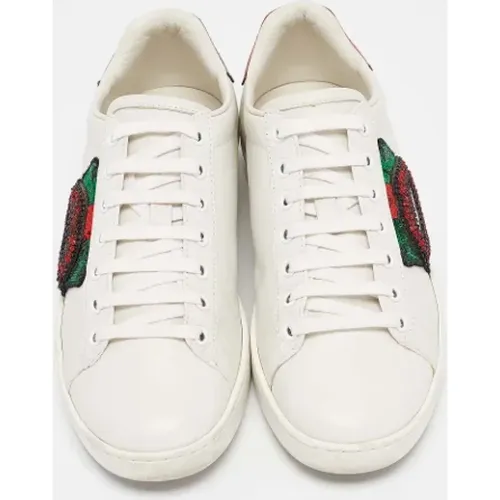 Pre-owned Leather sneakers , female, Sizes: 4 UK - Gucci Vintage - Modalova