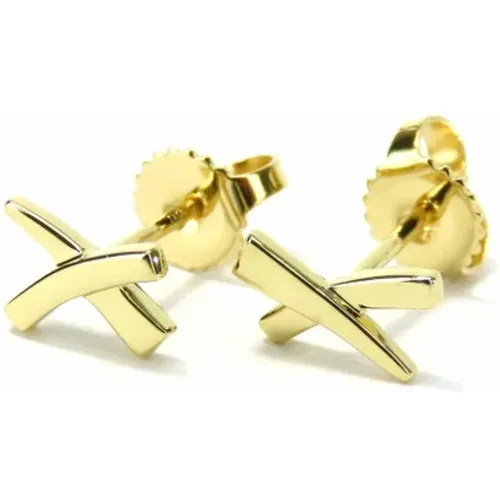 Pre-owned Gold earrings , female, Sizes: ONE SIZE - Tiffany & Co. Pre-owned - Modalova