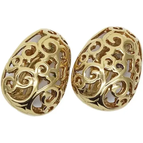 Pre-owned Jewellery, female, , Size: ONE SIZE Pre-owned Metal earrings - Yves Saint Laurent Vintage - Modalova