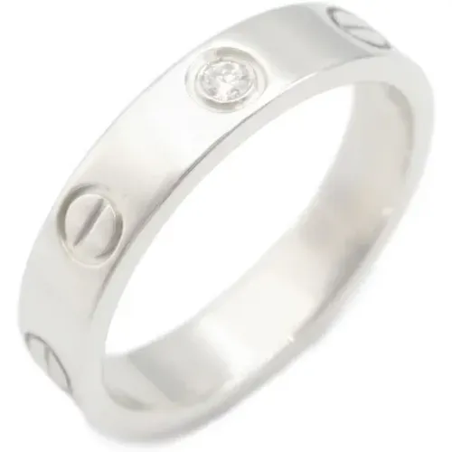 Pre-owned Jewellery, female, , Size: ONE SIZE Pre-owned White Gold rings - Cartier Vintage - Modalova