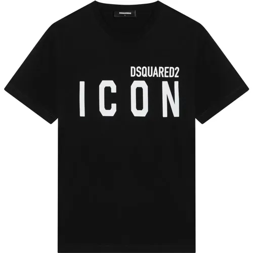 T-Shirts, male, , Size: XL Short Sleeve Crew Neck T-Shirt - Dsquared2 - Modalova