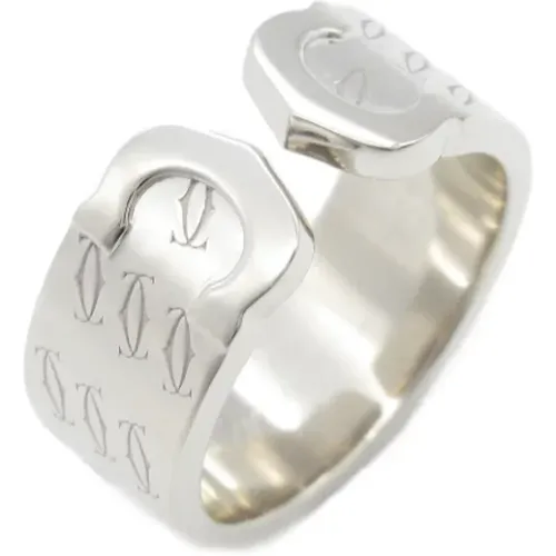 Pre-owned Jewellery, female, , Size: ONE SIZE Pre-owned White Gold rings - Cartier Vintage - Modalova