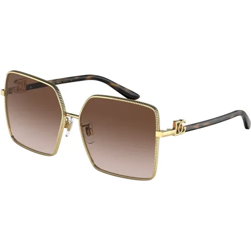 Gradient Brown Sonnenbrille Dg2279-02/13 , Damen, Größe: 60 MM - Dolce & Gabbana - Modalova