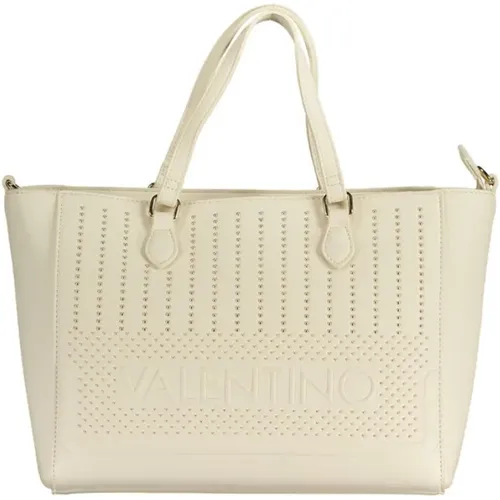 Handbags, female, , Size: ONE SIZE White Handbag with Adjustable Shoulder Strap - Valentino by Mario Valentino - Modalova
