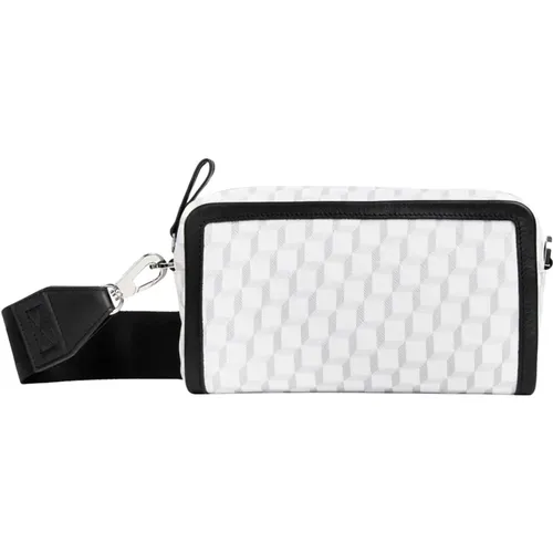 Cross Body Bags, male, , Size: ONE SIZE White Sneakers with Silver Zipper - Pierre Hardy - Modalova