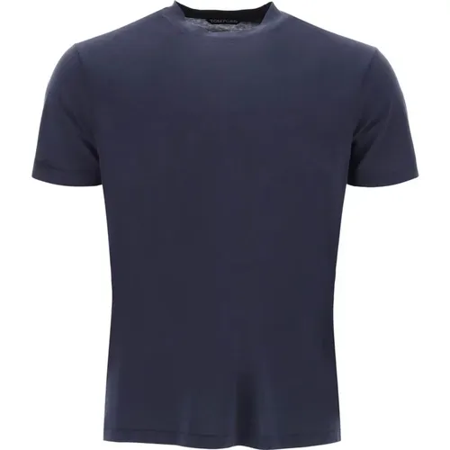 Melange Baumwoll- und Lyocell-T-Shirt , Herren, Größe: XL - Tom Ford - Modalova