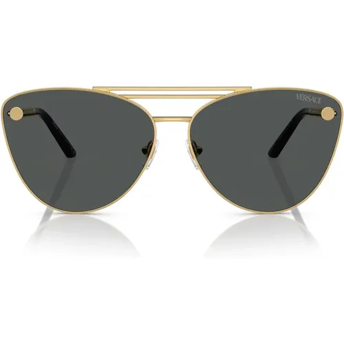 Cat-Eye Sonnenbrille mit Ikonischem Design , Damen, Größe: 64 MM - Versace - Modalova