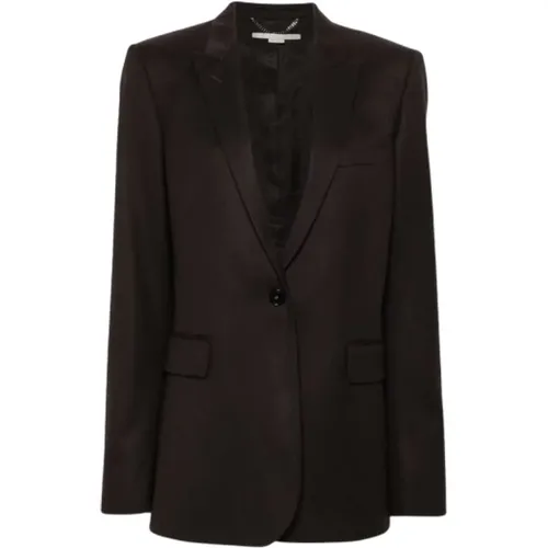 Wool Blazer with Peak Lapels , female, Sizes: S - Stella Mccartney - Modalova