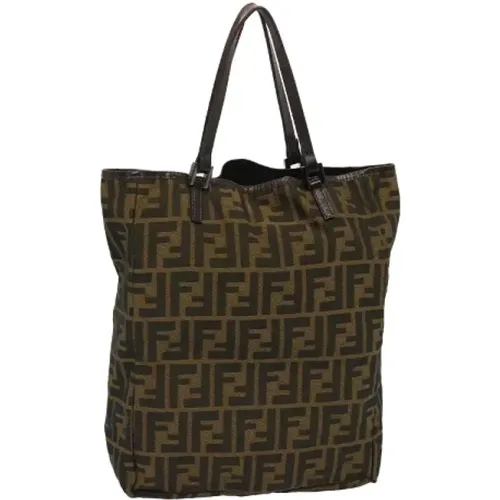 Pre-owned Tote Bags, female, , Size: ONE SIZE Pre-owned Canvas handbags - Fendi Vintage - Modalova