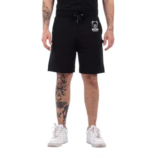 Schwarze Sportliche Shorts , Herren, Größe: S - Love Moschino - Modalova