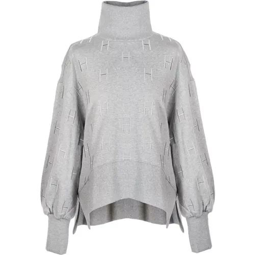 Embroidered Sweat Shirt for Trendy Comfort , female, Sizes: L, M, XS, XL, S, 2XL - Hést - Modalova