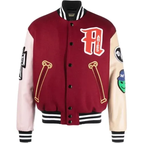 Bomber Jackets, male, , Size: L Men's Varsity Jacket - Aries - Modalova