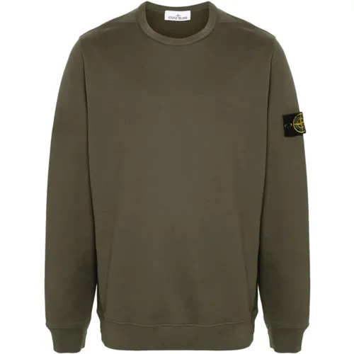 Sweatshirts, male, , Size: S Cotton Compass Sweatshirt - Stone Island - Modalova