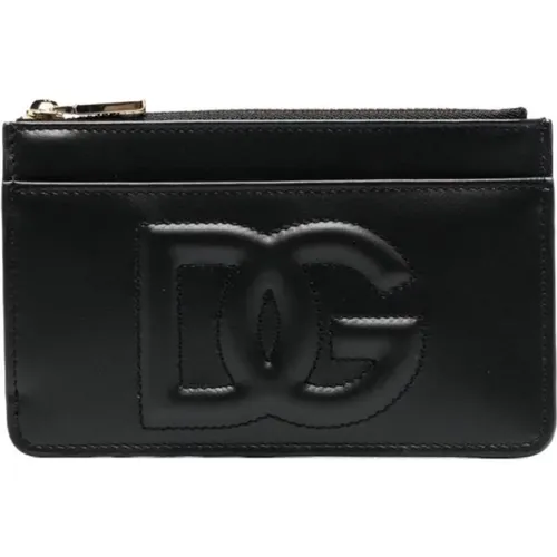 Schwarze DG Logo Kartenhalter Tasche - Dolce & Gabbana - Modalova