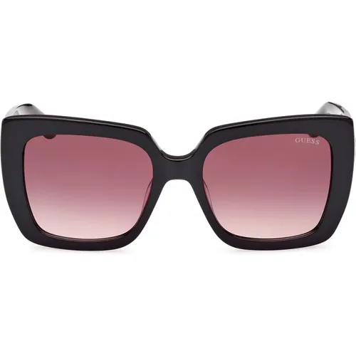 Elegant Grey Sunglasses with Smoke Lenses , female, Sizes: 53 MM - Guess - Modalova