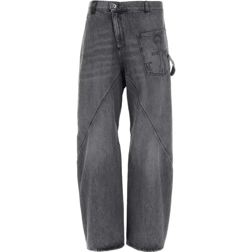 Black denim jeans , male, Sizes: W28, W32, W26 - JW Anderson - Modalova