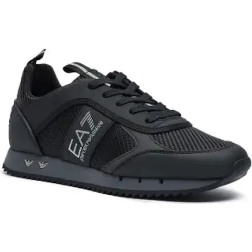 Schwarze Sneakers Aw24 Stil , Herren, Größe: 42 EU - Emporio Armani EA7 - Modalova