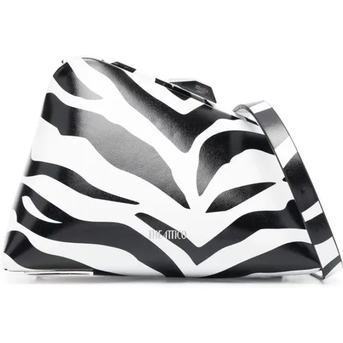 Logo-Print Zebra Clutch Tasche - The Attico - Modalova