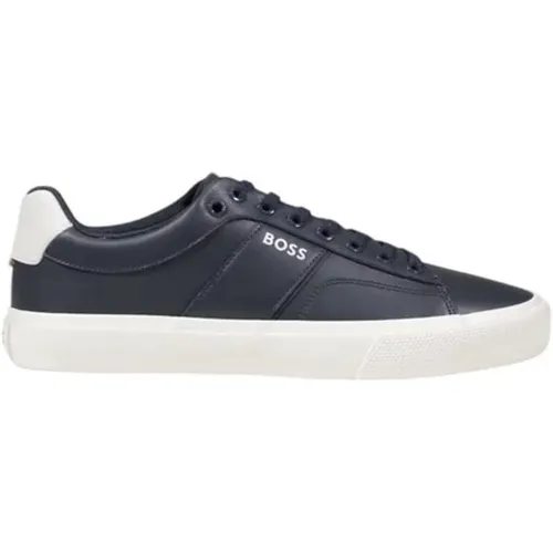 Sneakers, male, , Size: 8 US Leather Sneakers Fall/Winter Collection - Hugo Boss - Modalova