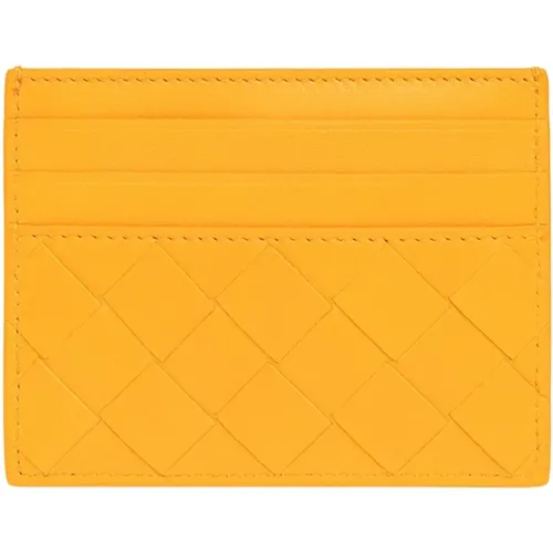 Leather card case , Damen, Größe: ONE Size - Bottega Veneta - Modalova