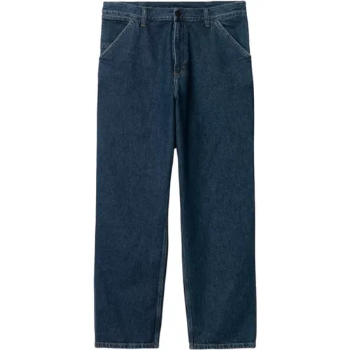 Stone Washed Single Knee Pant , male, Sizes: W31, W33, W32, W36, W30 - Carhartt WIP - Modalova