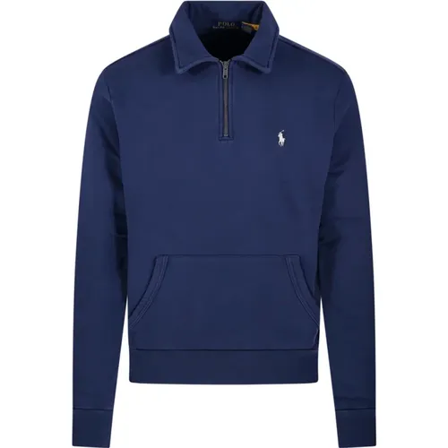 Zip-throughs, male, , Size: S Loopback Half Zip Sweatshirt - Ralph Lauren - Modalova