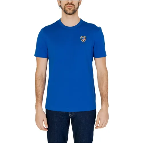 Mens T-Shirt Spring/Summer Collection , male, Sizes: M, XL, L - Blauer - Modalova