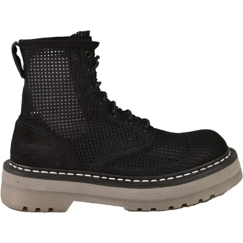 Lace-up Boots, female, , Size: 9 US Mesh Ankle Boots with Rubber Sole - Premiata - Modalova