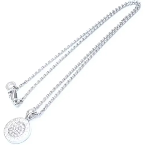 Pre-owned Jewellery, female, , Size: ONE SIZE Pre-owned White Gold necklaces - Bvlgari Vintage - Modalova