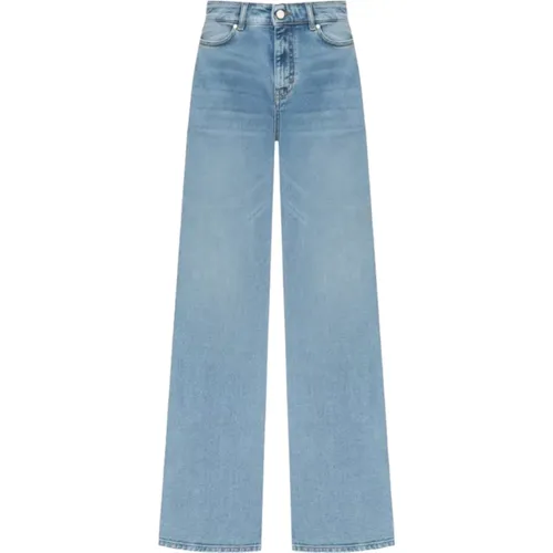 Ginetta Blaue Jeans Straight Fit , Damen, Größe: M - Max Mara - Modalova