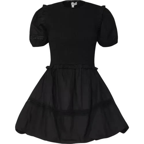 Schwarzes Baumwoll-Minikleid Ballonärmel , Damen, Größe: XS - For Love & Lemons - Modalova