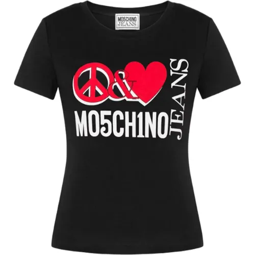 Short Sleeve Logo T-Shirt , female, Sizes: XS - Moschino - Modalova