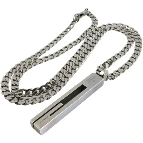 Pre-owned Jewellery, female, , Size: ONE SIZE Pre-owned Silver necklaces - Gucci Vintage - Modalova