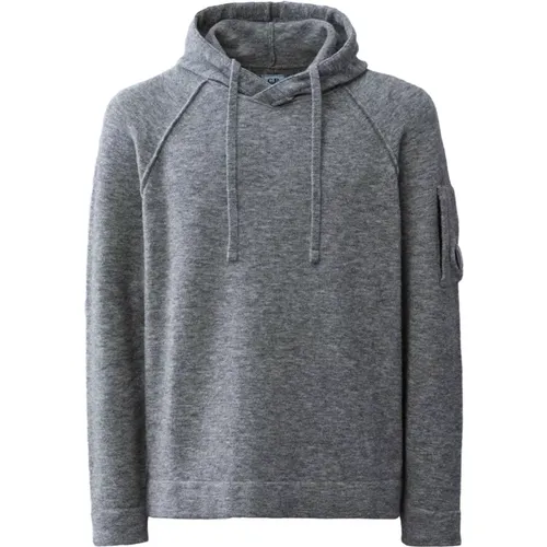 Hoodies, male, , Size: XL Alpaca Hooded Sweater with Lens Pocket - C.P. Company - Modalova