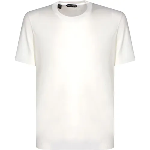 Cotton blend t-shirt by Tom , male, Sizes: 2XL, L - Tom Ford - Modalova