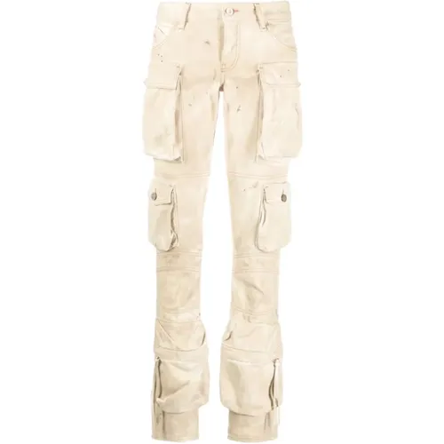 Taupe Trousers Aw22 , female, Sizes: W26, W25, W27 - The Attico - Modalova