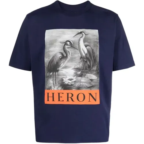 Heron bw t-shirt , male, Sizes: L, XL - Heron Preston - Modalova