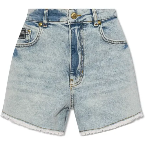 Denim shorts , female, Sizes: W28, W26, W27 - Versace Jeans Couture - Modalova