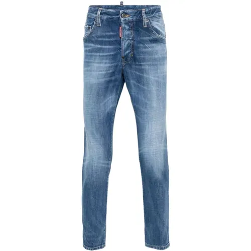 Denim Skinny Jeans with Distressed Details , male, Sizes: S, XS, XL, M, L, 2XL - Dsquared2 - Modalova