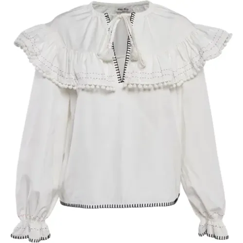 Pre-owned Shirts & Blouses, female, , Size: M Pre-owned Fabric tops - Miu Miu Pre-owned - Modalova