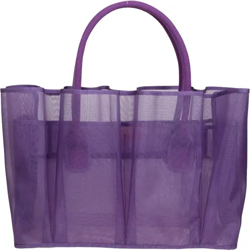 Shopping manhattan large in lilac mesh , female, Sizes: ONE SIZE - La Milanesa - Modalova