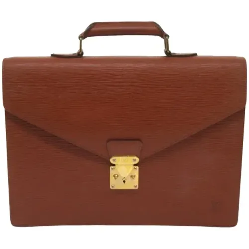 Pre-owned Leather briefcases , female, Sizes: ONE SIZE - Louis Vuitton Vintage - Modalova