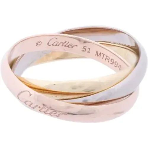 Pre-owned Jewellery, female, , Size: ONE SIZE Pre-owned White Gold rings - Cartier Vintage - Modalova