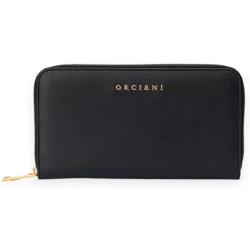 Wallets & Cardholders, unisex, , Size: ONE SIZE Leather Zip Wallet with Multiple Compartments - Orciani - Modalova