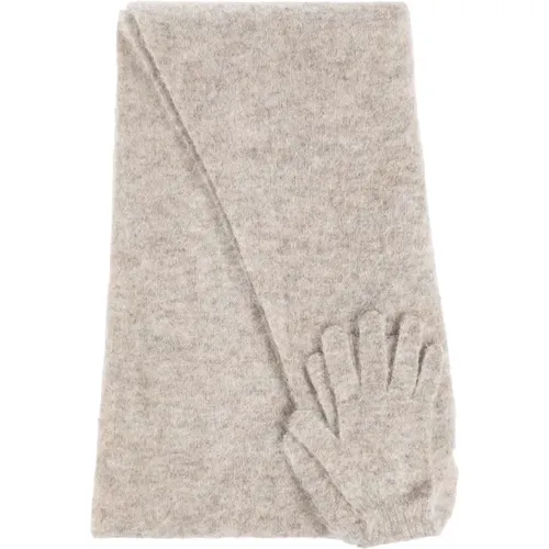 Winter Scarves, female, , Size: ONE SIZE Scarf with gloves - Moschino - Modalova