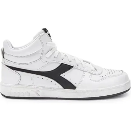 Sneakers, male, , Size: 7 US Casual Leather Sneaker with 3cm Heel - Diadora - Modalova