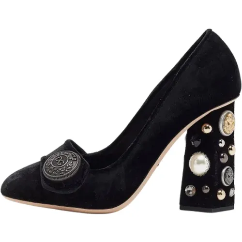 Pre-owned Velvet heels , female, Sizes: 4 1/2 UK - Dolce & Gabbana Pre-owned - Modalova